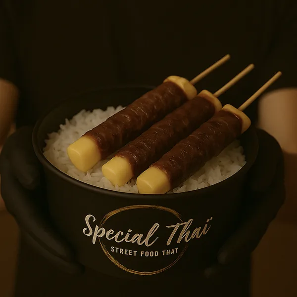 Yakitori bœuf fromage — Special Thaï, restaurant thaï halal à La Verrière